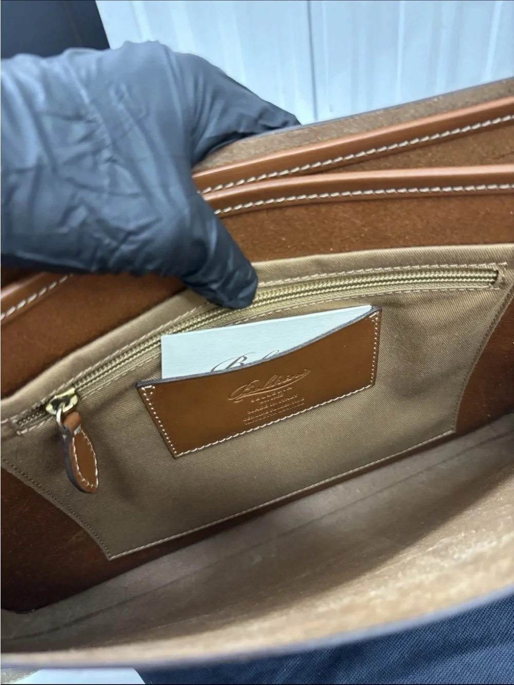 Boldrini Selleria Leather Messenger Bag Crossbody Tan Brown Satchel Italy Luxury